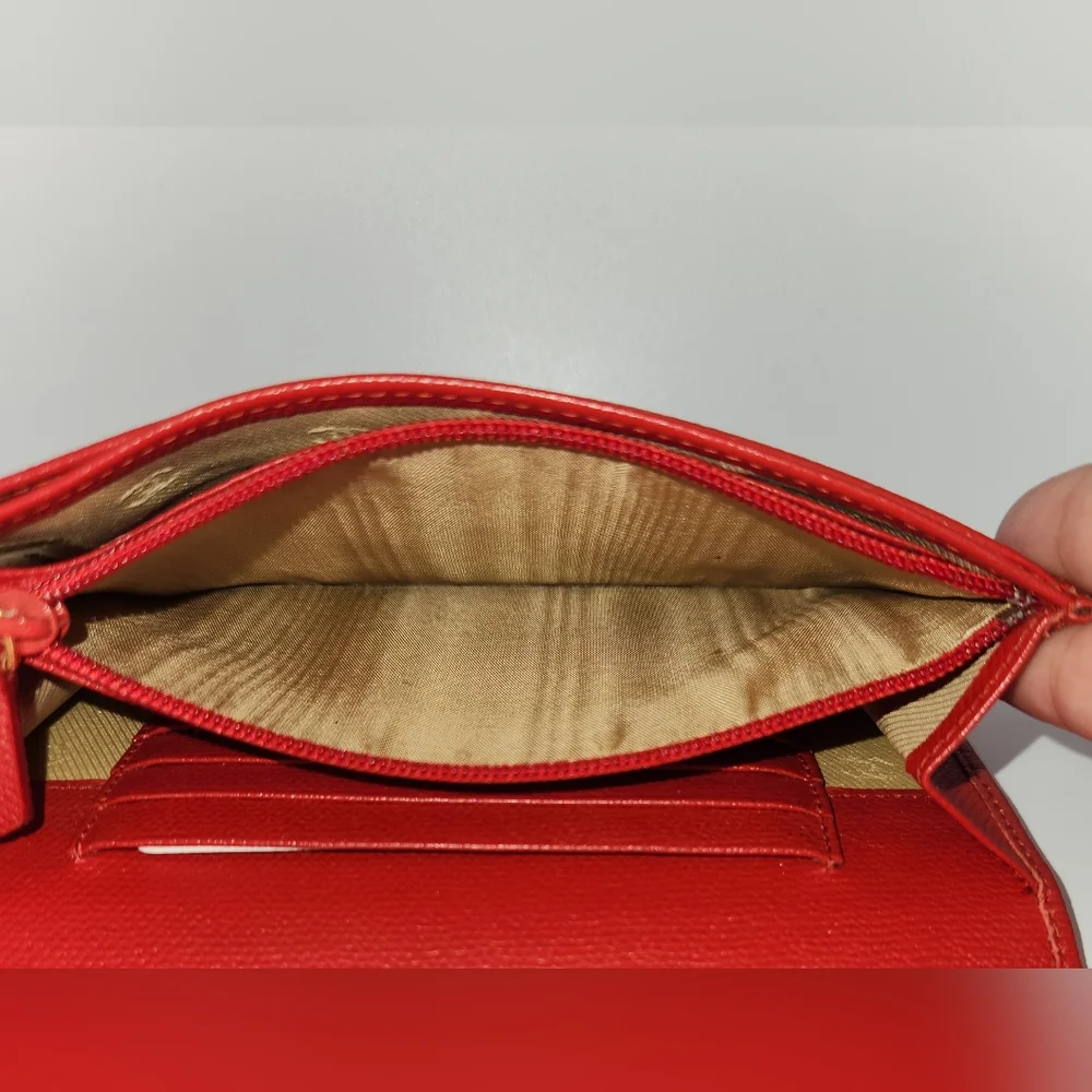 Vintage Chanel FULL INCLUSION Pre-Loved Red Calfskin Leather Clutch w/ AM Strap - Picture 12 of 16